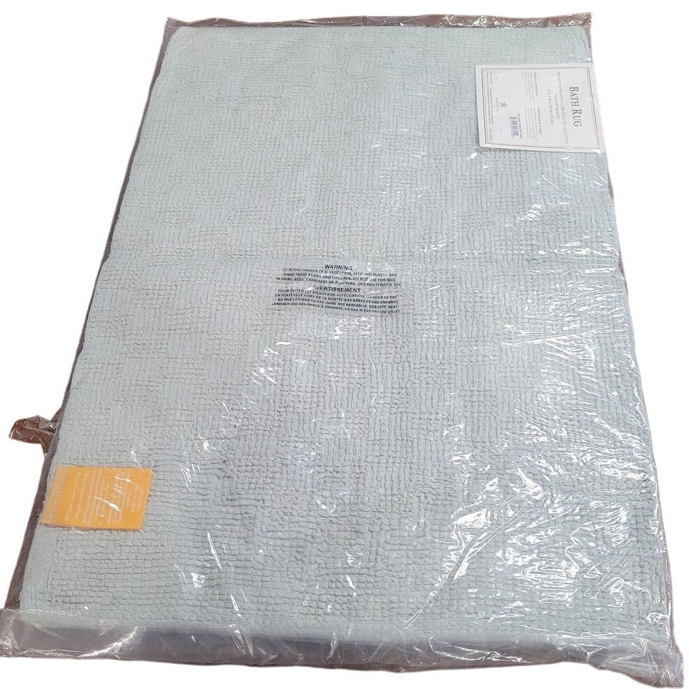 Knights Bridge Melange Bath Rug Collection, 17" x 24", Light Blue