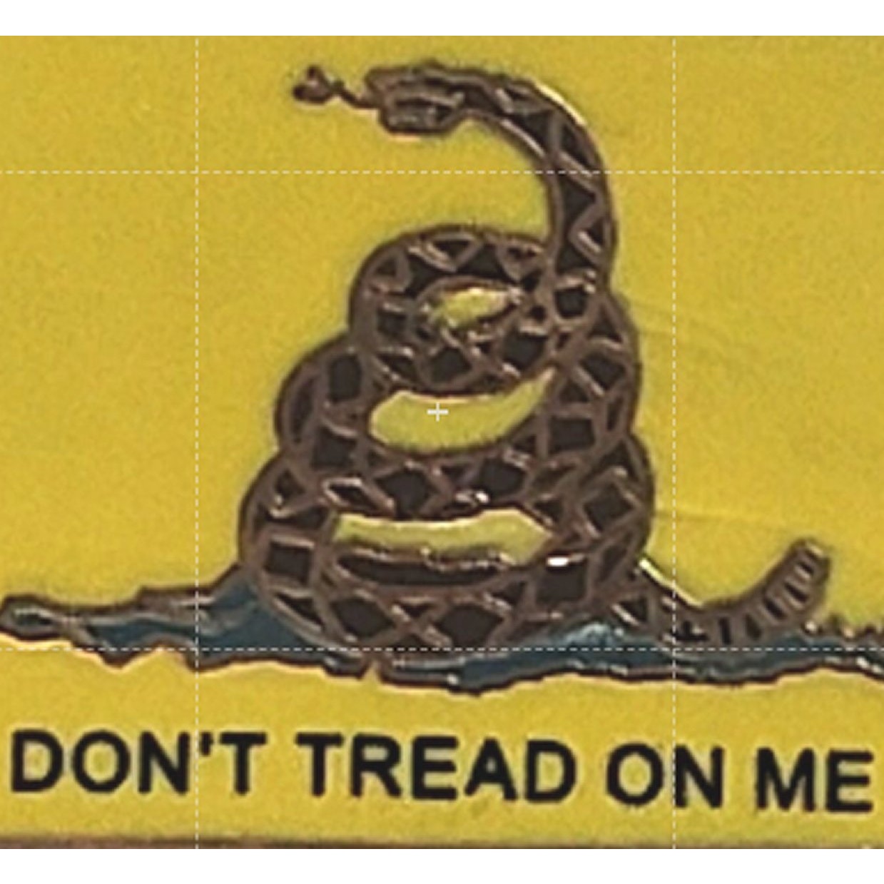 Gadsden Flag Don’t Tread on Me Novelty Biker Jacket Hat Lapel Pin 7/8" × 5/8"