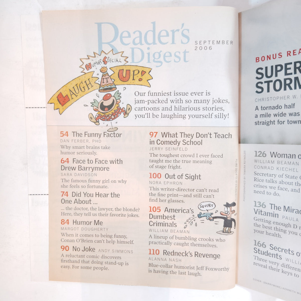 Reader's Digest September 2006 Drew Barrymore 9/11 Back Issue Magazine