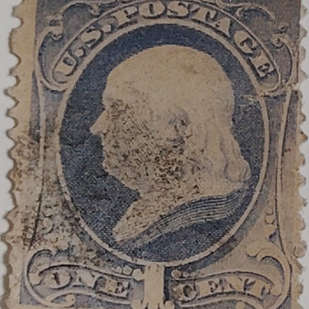 1881–1882 U.S. Postage Stamp – 1¢ Benjamin Franklin – Scott #206 – Used