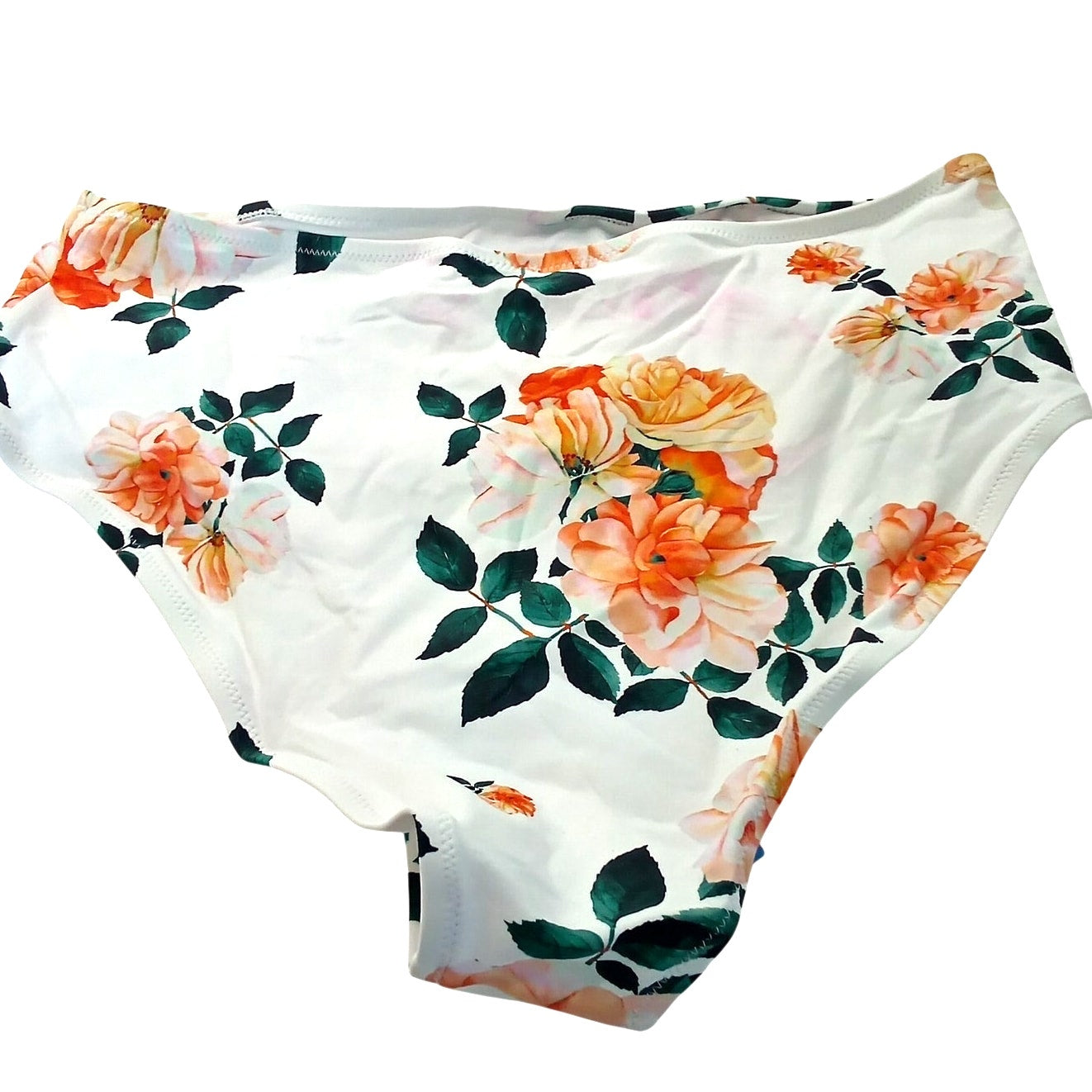 Cupshe White Floral Bikini Bottoms Women’s Large Swimwear