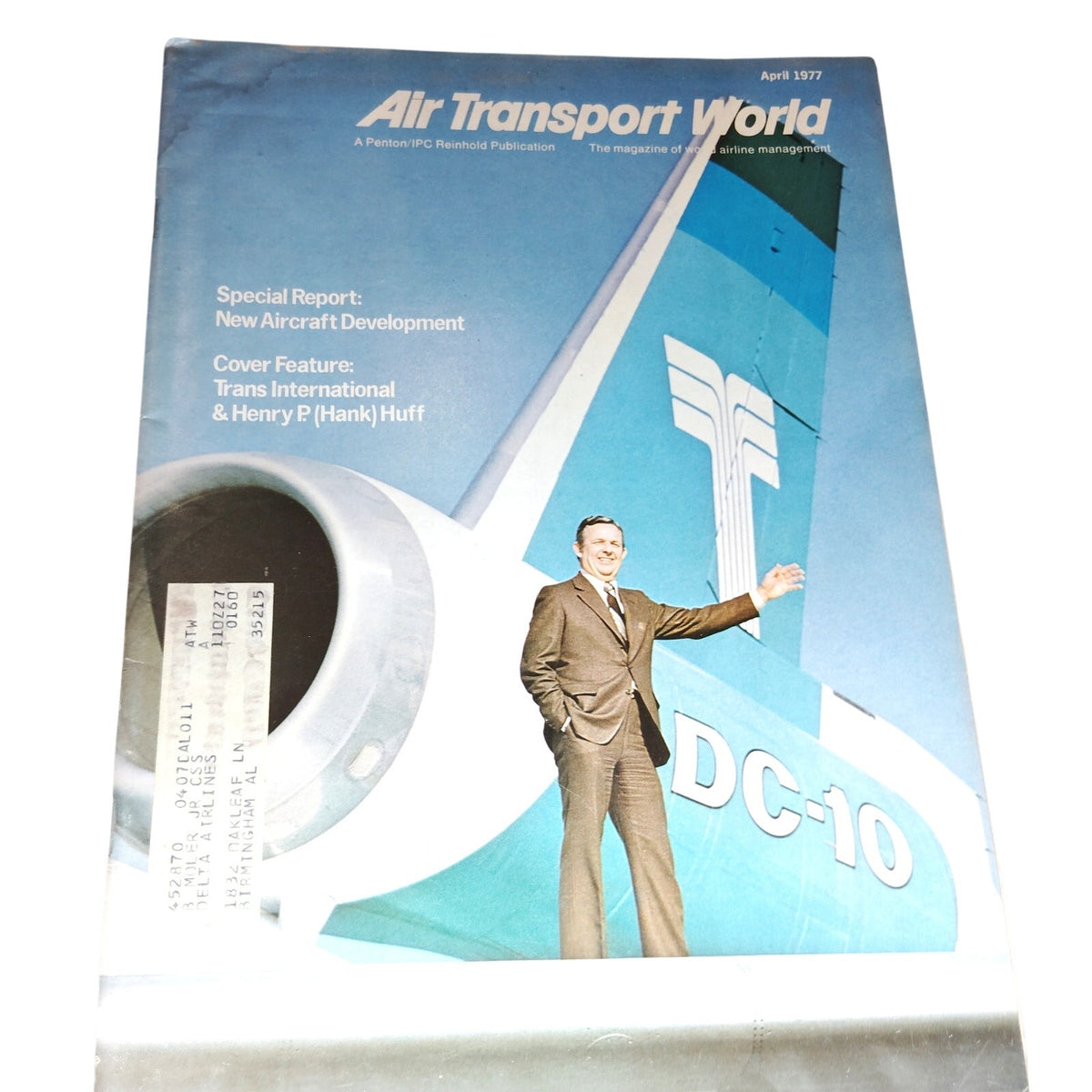 Air Transport World Magazine - April 1977 DC-10 Cover - Aviation History