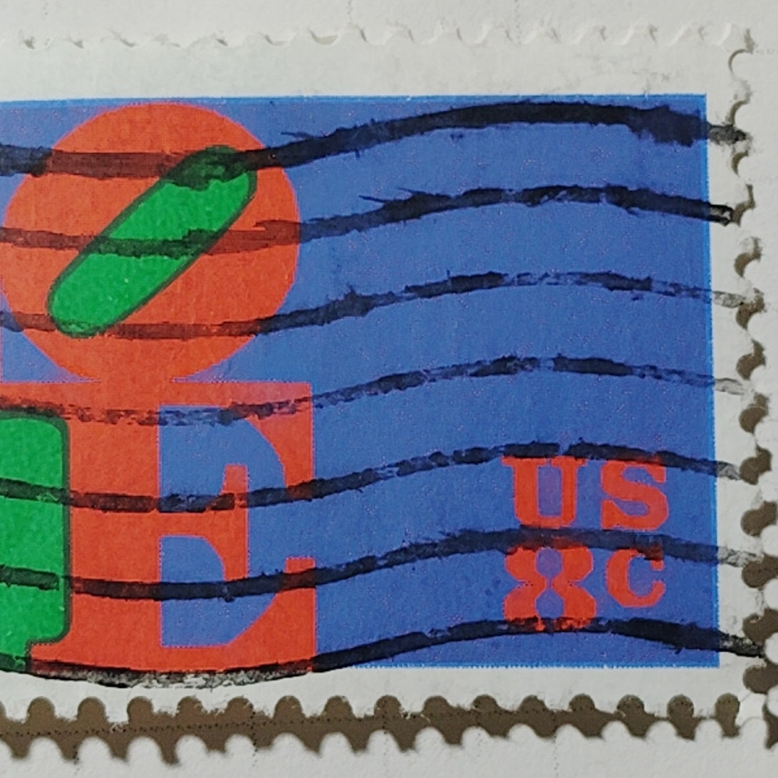 1973 US Postage Stamp Scott #1475 8c Love Robert Indiana Pop Art Used Canceled