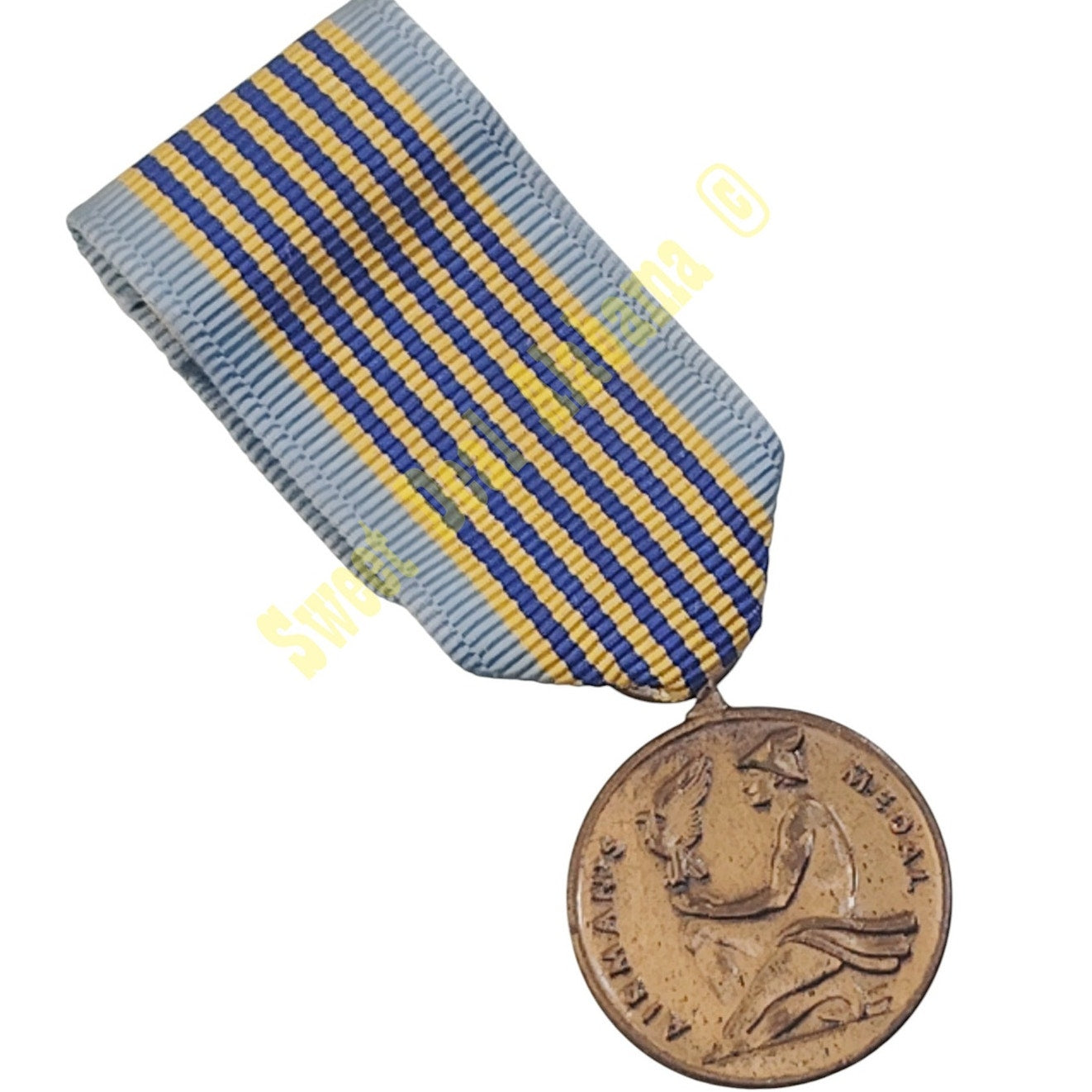 USAF Airman's Mini Medal (3/4"D) Ribbon (3/4"W) Overall 2-1/4"H