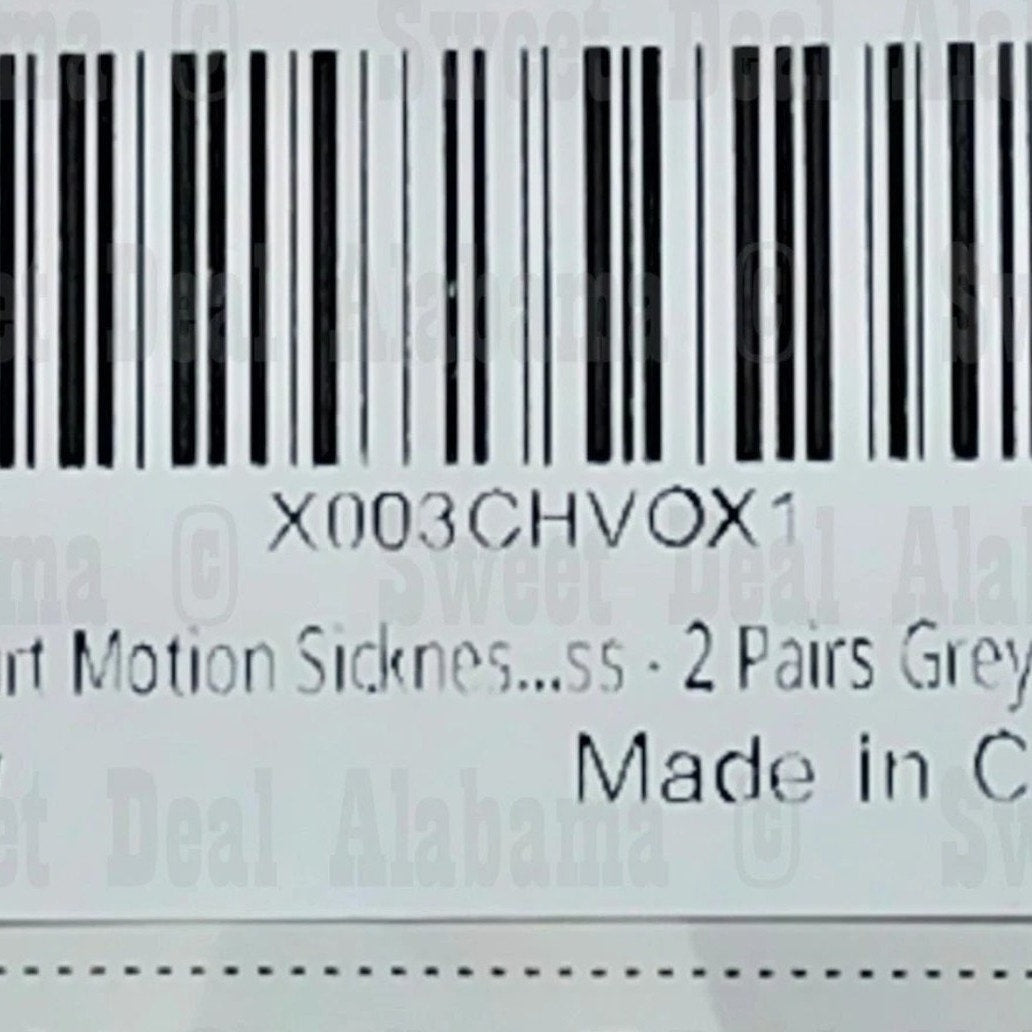 2-Pair Motion Sickness Bands – Anti-Nausea Wristbands for Adults & Kids, Gray
