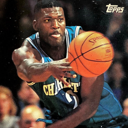 Larry Johnson, Charlotte Hornets, 1993 Topps Collector's Card 223, EXC