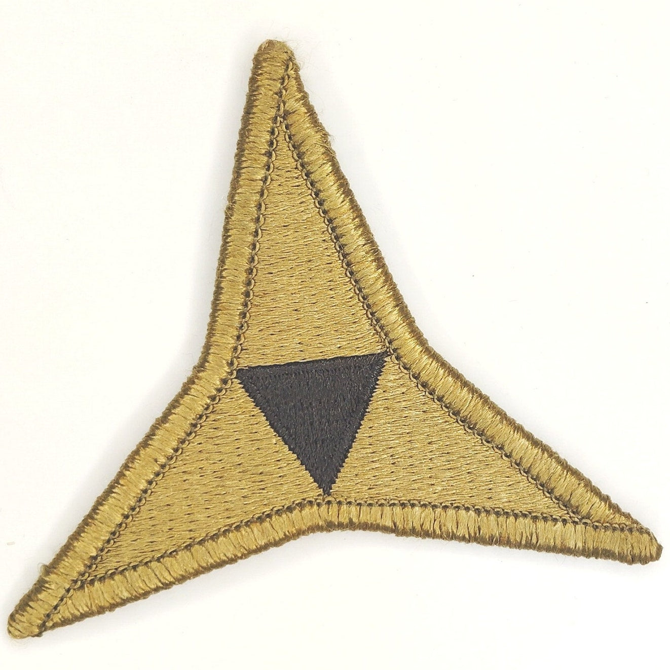 US Army III Corps 3rd Corps SSI Patch Black on Bagby Green Hook Back 3"