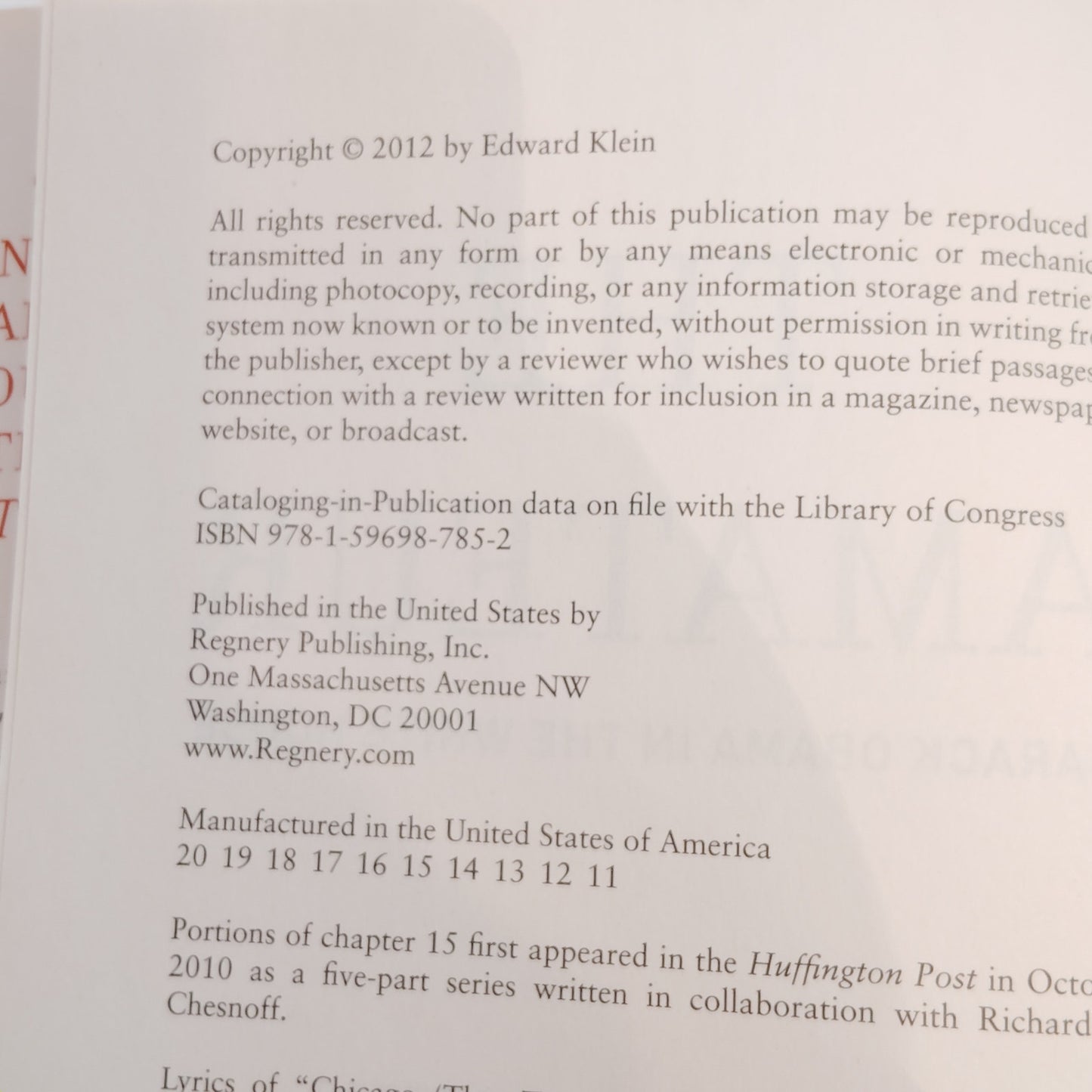The Amateur, Barak Obama in WH, Hardcover 2012, Good Condition with Dust Jacket
