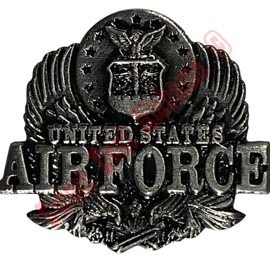 United States Air Force Hat, Lapel or Tie Pin, 7/8"H x 7/8"W, Pewter Finish