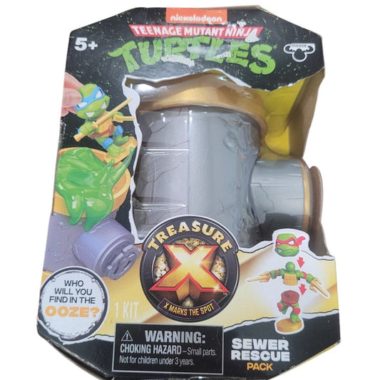 Moose Toys Treasure X TMNT Sewer Rescue Pack – Leonardo Figure – 10 Levels of Adventure