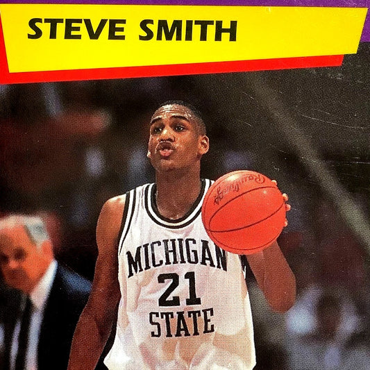Steve Smith Michigan State, 1992 Front Row Dream Picks Basketball Card 26, EXC