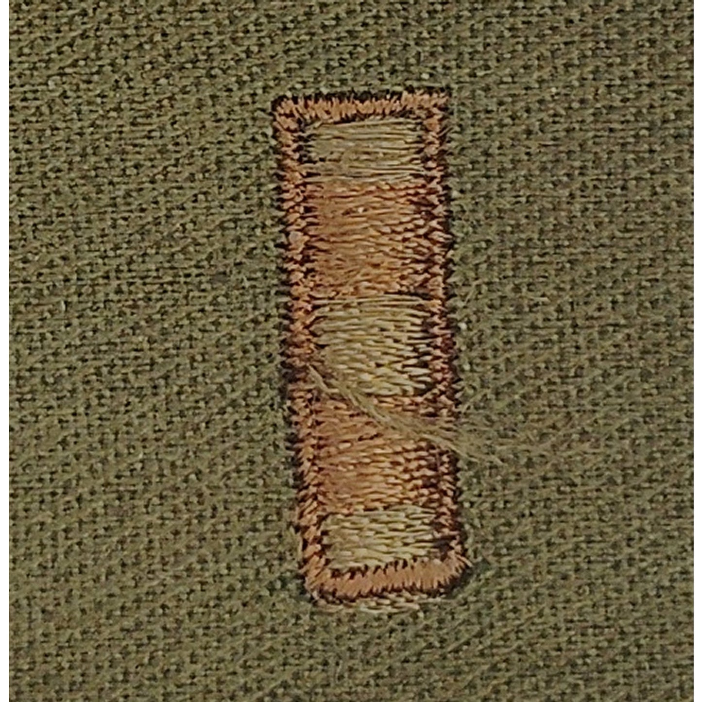 US Army CW2 W‑2 Rank Patch Subdued ODG 4" × 2" Raw‑Edge Vietnam BDU Vintage