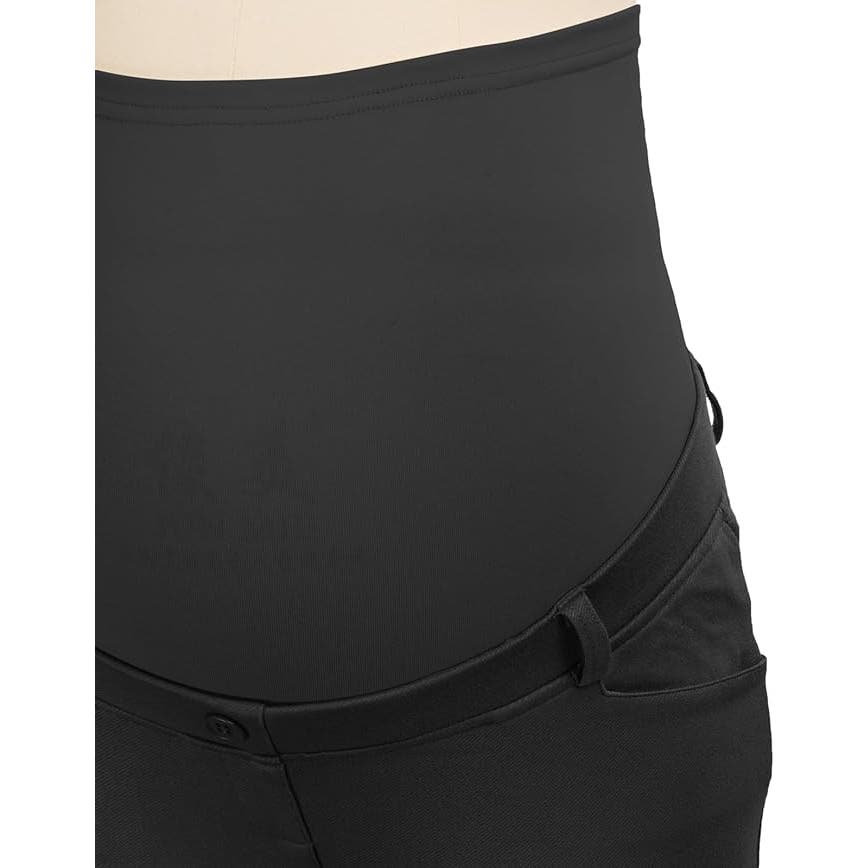 Maacie Maternity Stretchy Straight Legs High Waist Yoga Pants w/ Pockets, XL