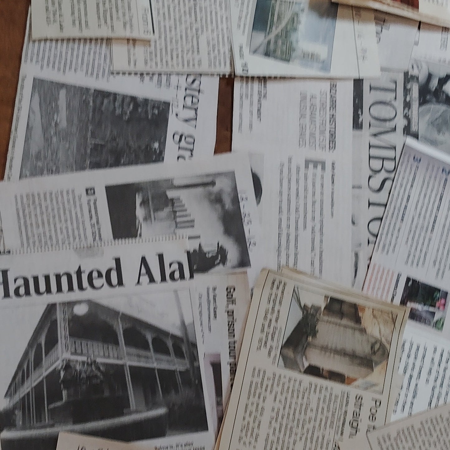 Collected Ghost & True Crime Ephemera - Cemeteries & Hauntings - 2 LBS Clippings