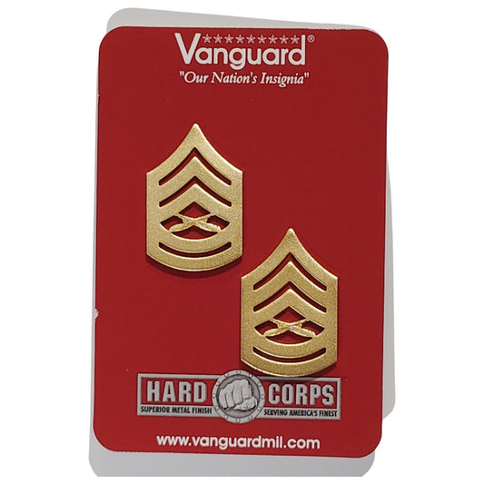 Vanguard Marine Corps Chevron – Gunnery Sergeant – Satin Gold – 7/8" x 1-1/4"