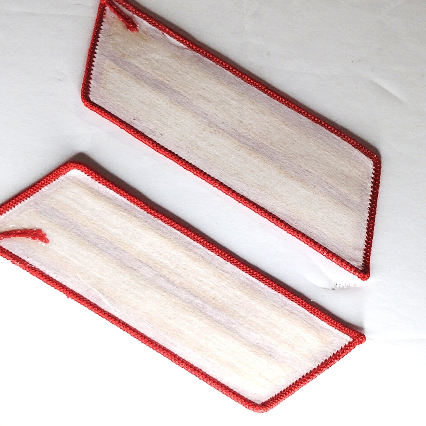 USMC Service Stripes Hashmarks Male Dress Blue Gold on Red Sew‑On 2‑Stripe Pair