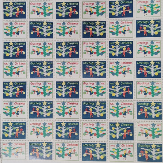 1962 Christmas Stamps (Cinderella), 113 Ct. - Tuberculosis & Resp. Disease Ass'n