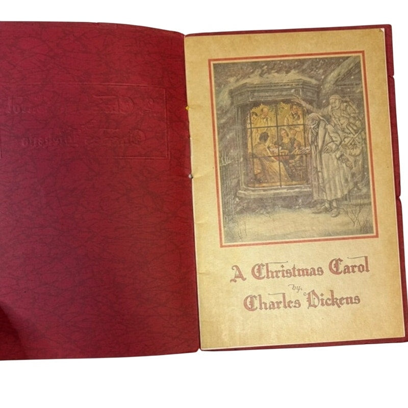 Vintage  A Christmas Carol by Charles Dickens - Illustrated Novella