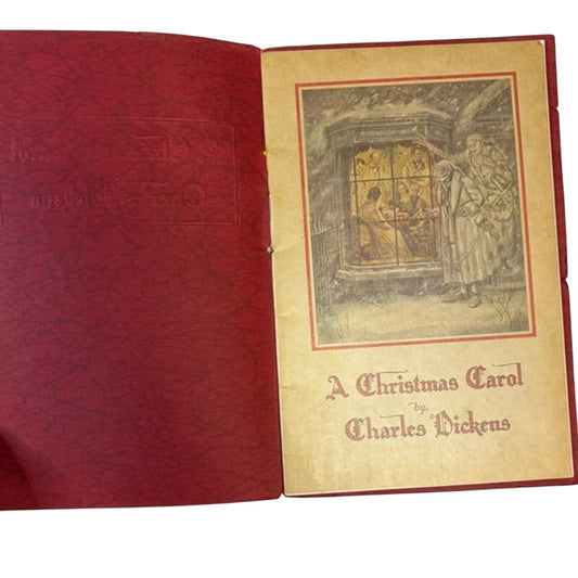 Vintage  A Christmas Carol by Charles Dickens - Illustrated Novella