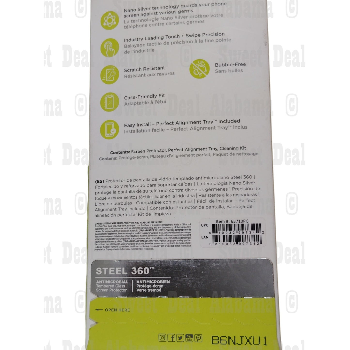 PureGear Steel 360 Tempered Glass + Install Tray for Motorola One 5G Ace - Clear
