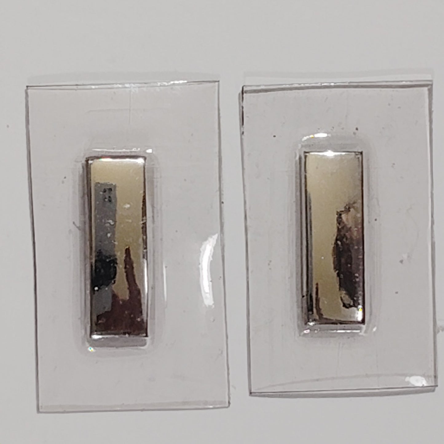 1960's Flight Suit & Jacket Silver Sew-On 1st Lieutenant Bar  1-1/8"W x 1-3/4"H