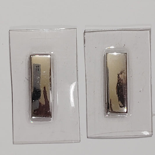 1960's Flight Suit & Jacket Silver Sew-On 1st Lieutenant Bar  1-1/8"W x 1-3/4"H