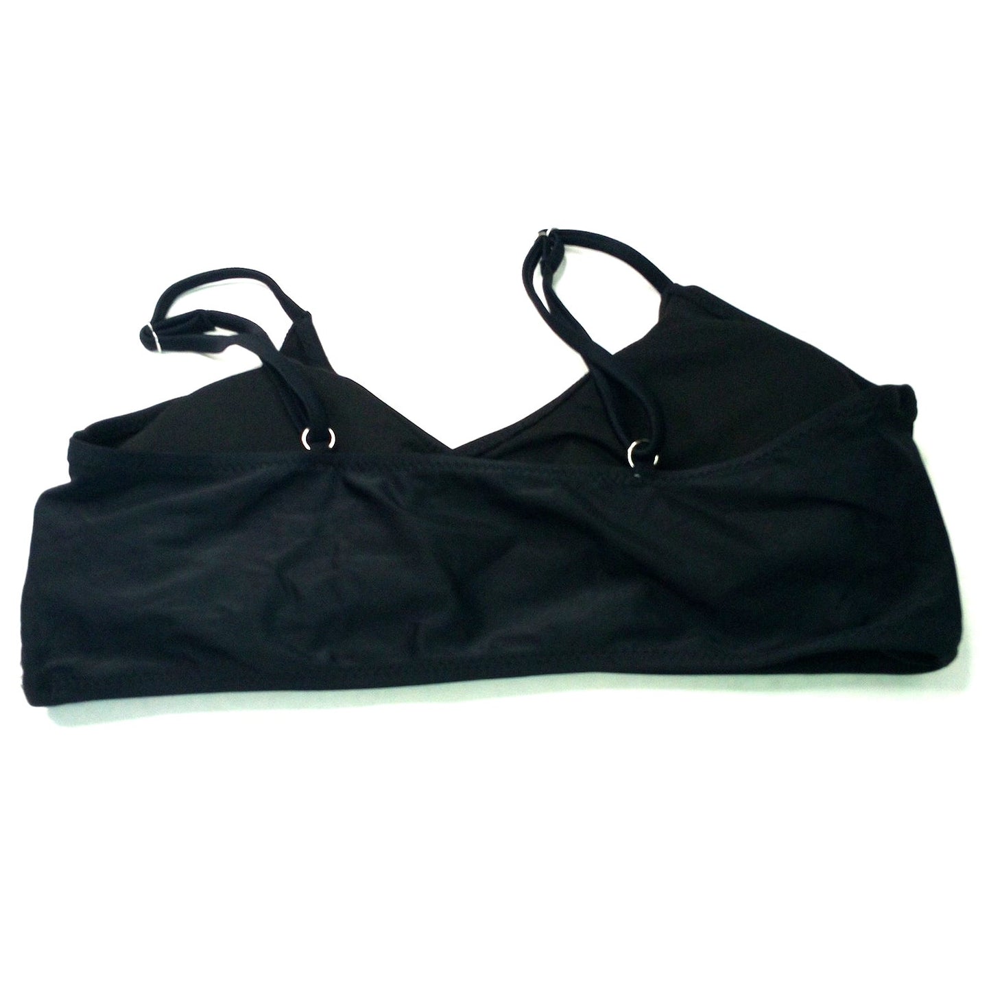 Blooming Jelly Black Twist‑Front Bikini Swim Top Women’s Size Large