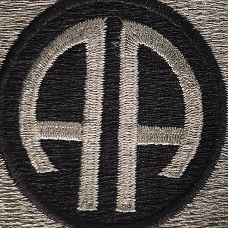 US Army 82nd Airborne Division Embroidered Patch Subdued 2‑3/8 × 2‑3/8 Hook Back