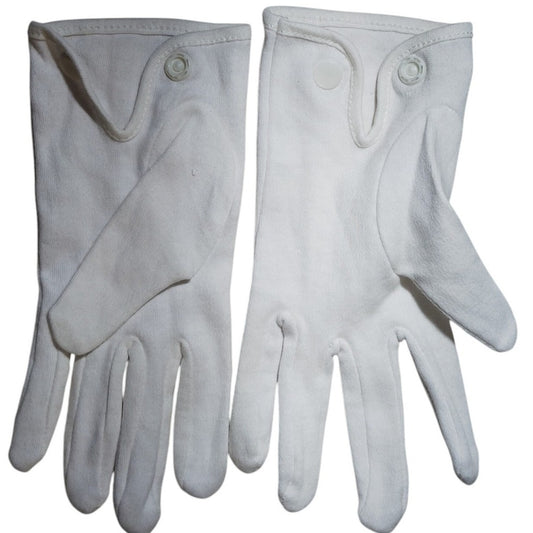 StylePlus White Cotton Gloves – Snap-Wrist, Size Small, COTSNAP-200