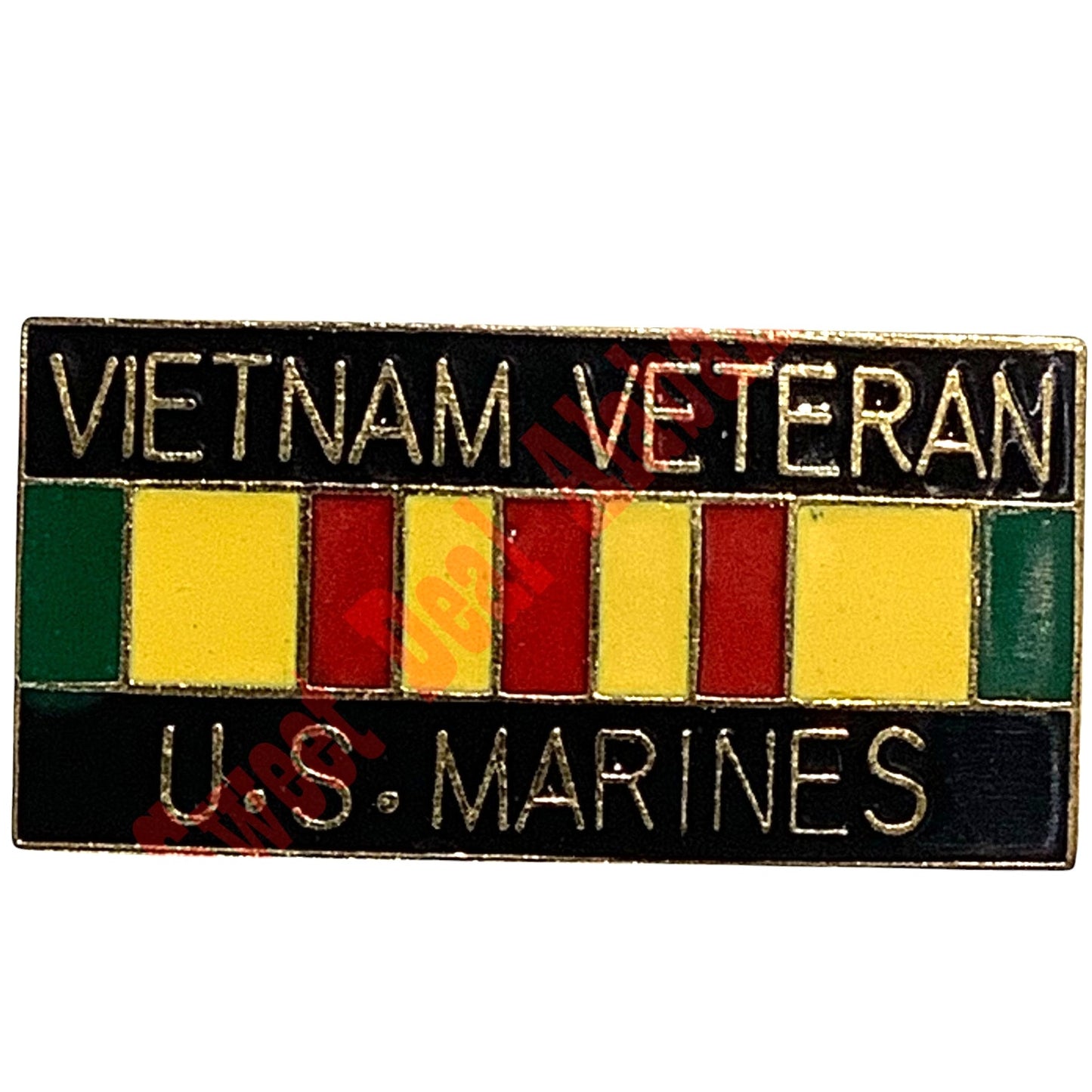 Vietnam Veteran U.S. Marines- Hat, Lapel or Tie Pin, 9/16"H x 1-1/8"W
