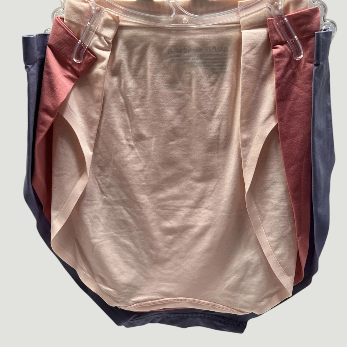 Bali EasyLite Seamless Hi‑Cut Panty 3 Pack - Pink, Mauve, Glow Blue, Size 8 / XL