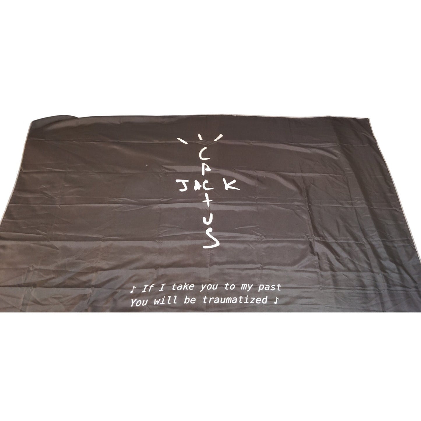 Cactus Jack Travis Wall Tapestry w/ Scott Logo & Lyric Print, 60x40 in