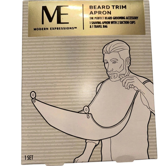 Beard Trim Apron – Grooming Catcher Cape with Neck Strap, Suction Cups & Carrier
