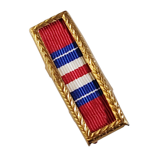U.S. Army Valorous Unit Citation Ribbon w Laurel Leaves Frame, 1-1/2"L x 1/2"H