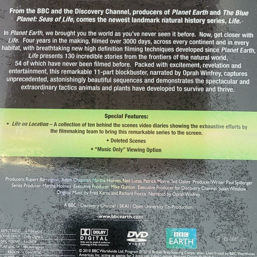 BBC Earth Life (DVD 4-Disc Gift Set) Documentary Series Narrator: Oprah Winfrey