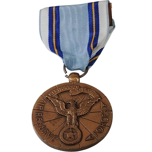 Air Reserve Medal (For Meritorious Achievement) Pinback, 1-7/16"D x 3"H Overall
