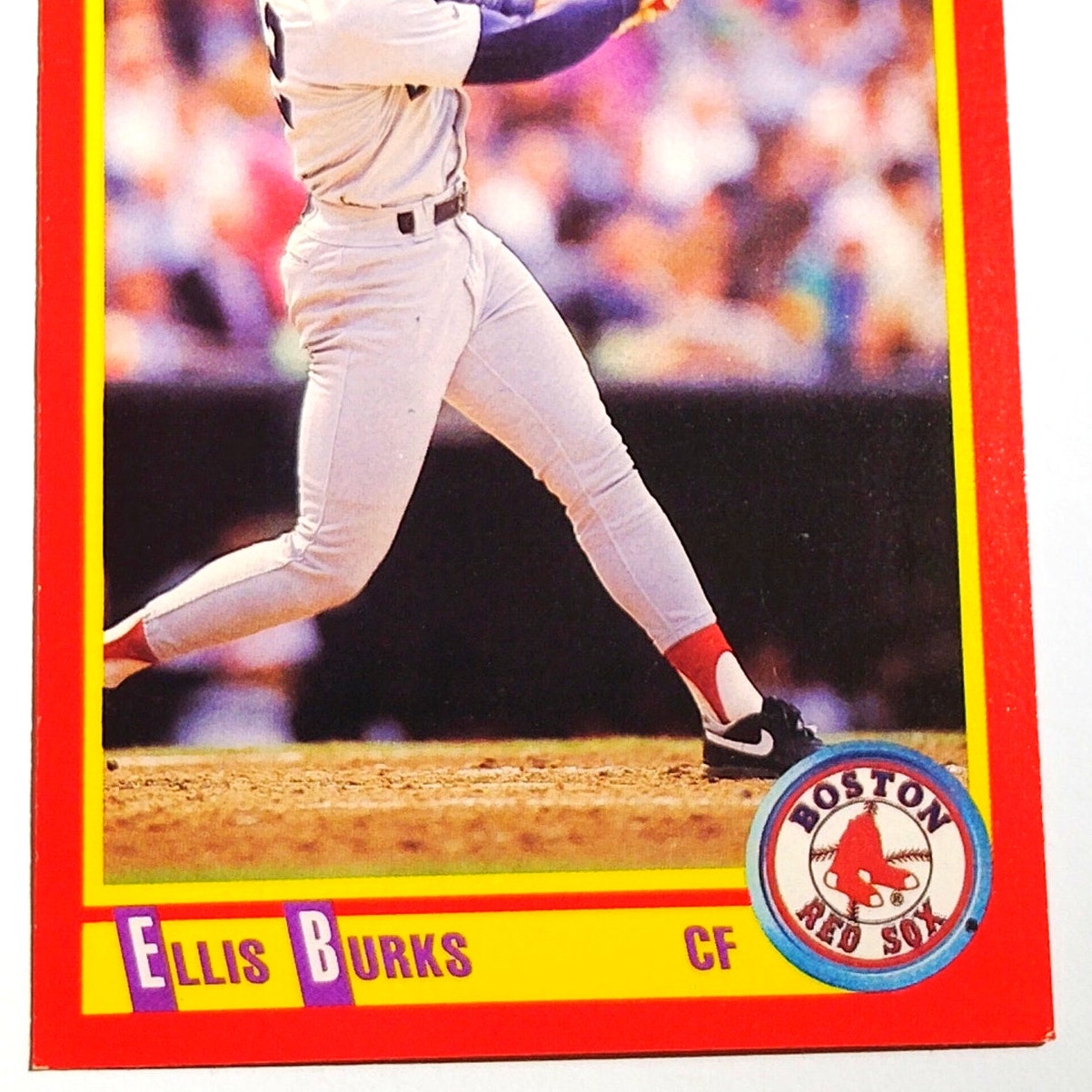 1990 Score Ellis Burks #340 Boston Red Sox Outfielder MLB Baseball EX