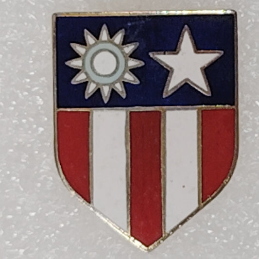 WWII China-Burma-India Theater Shield Novelty Hat/Lapel/Brooch Pin, Enamel Metal