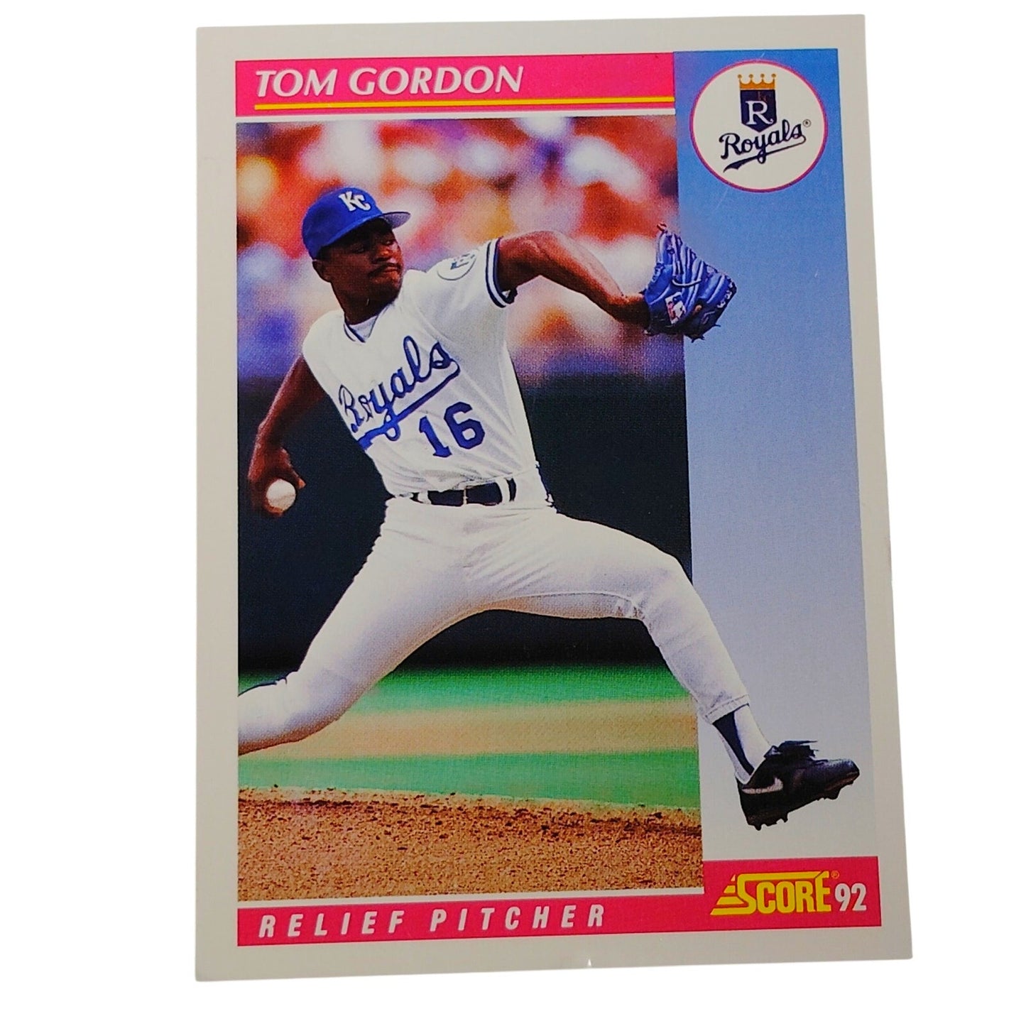 1992 Score Tom Gordon #130 Kansas City Royals Relief Pitcher MLB Baseball NM