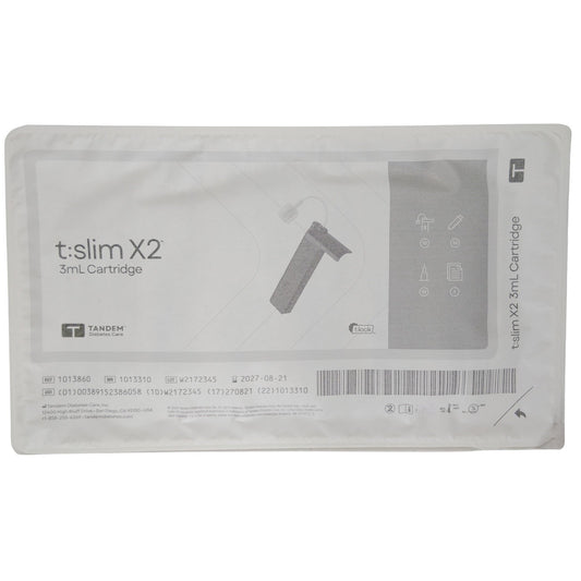 Tandem t:slim X2 3ml Cartridges Kit – 10-Pack, Exp. 2027-08-21 – Factory Sealed