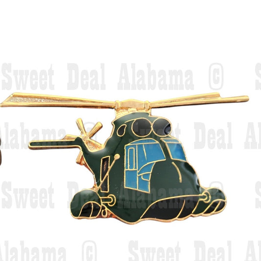 Sea Stallion CH-53 Helicopter Collector Hat, Lapel, Brooch Pin 1-7/8"W x 1"H