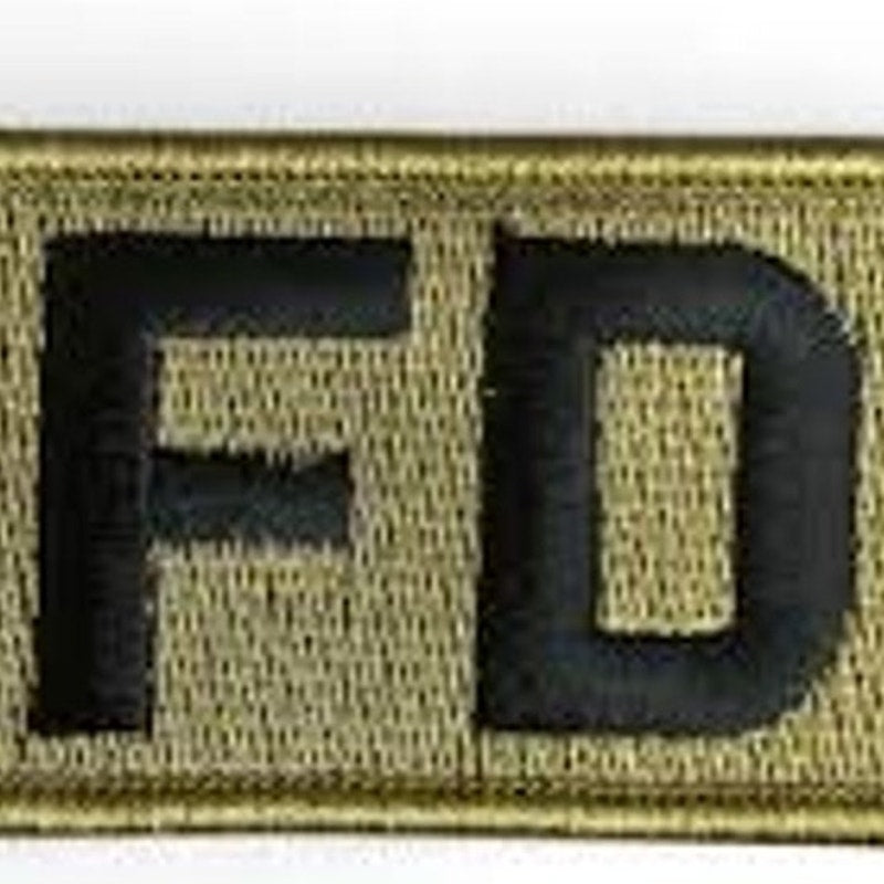 US Army Fire Department FD Patch OCP Scorpion Hook Back w/ Loop Patch