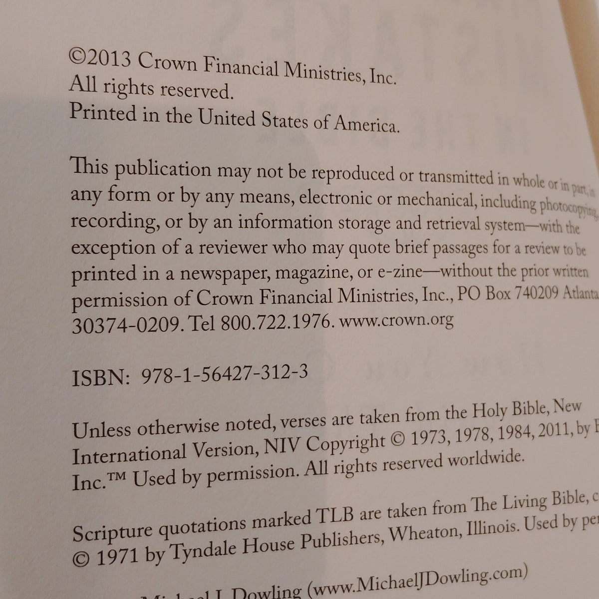Worst Financial Mistakes in the Bible by Chuck Bentley - Crown Softcover 2013
