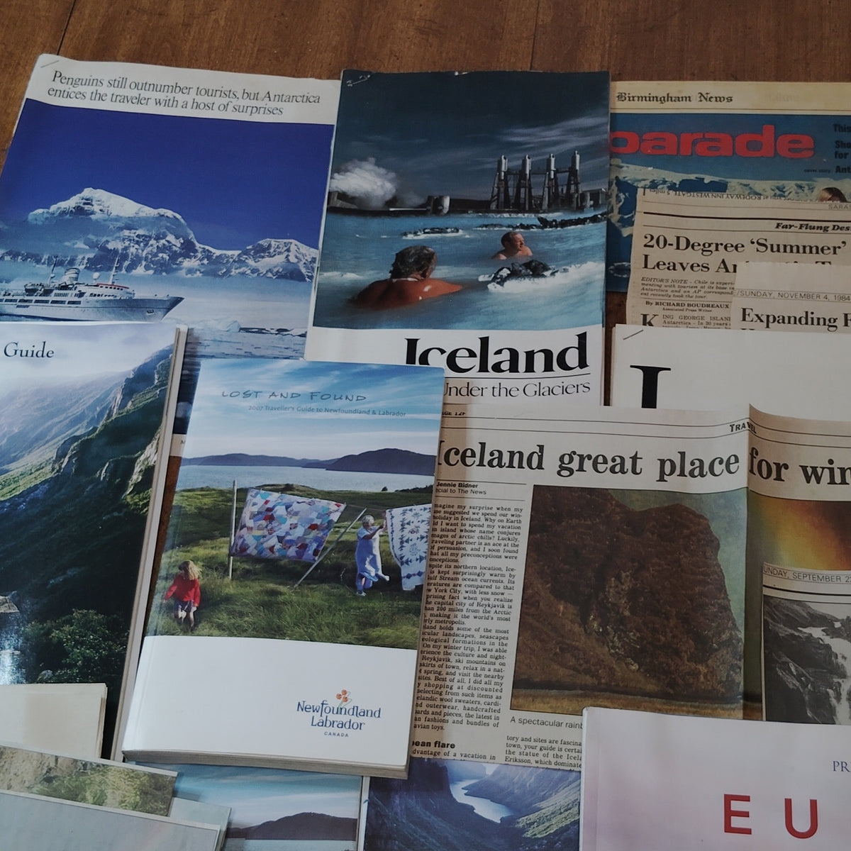Vintage Iceland & Greenland Travel Ephemera Collection - Ads & Articles (1980s+)