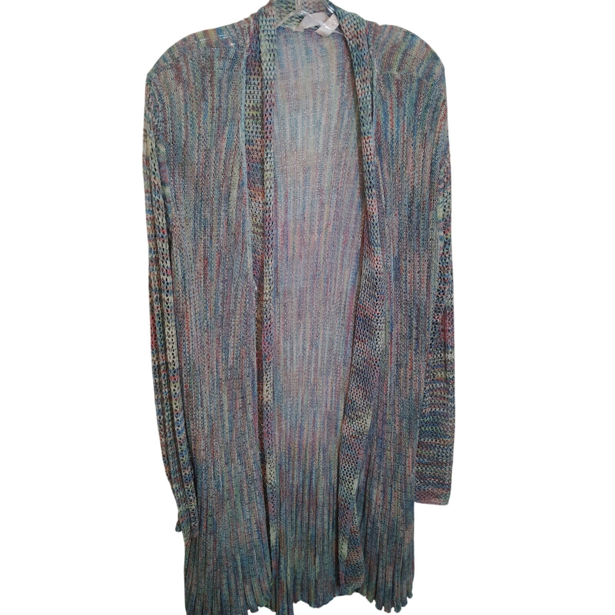 Krazy Kat Multicolor Space Dye Duster Cardigan Women’s Large 38" Estate Knit