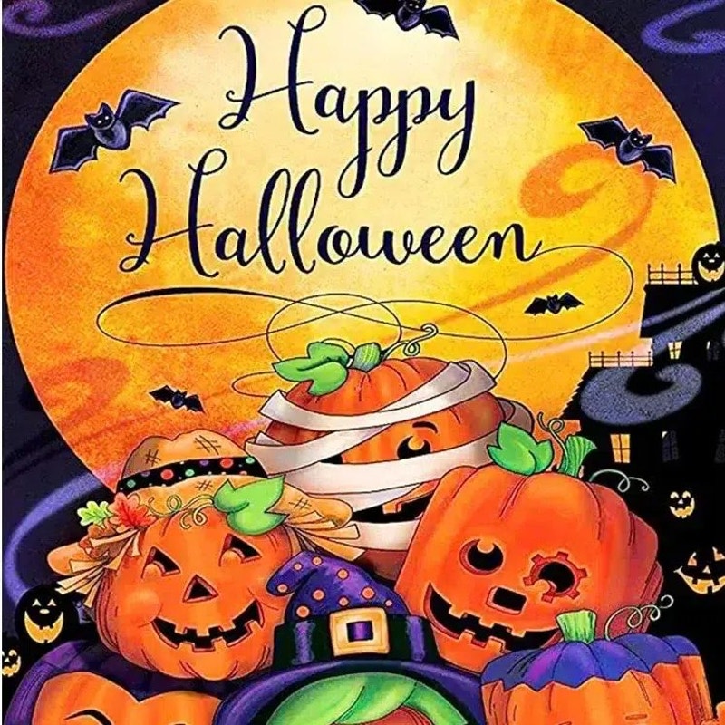 5D DIY Diamond Art Kit- "Happy Halloween" 11.8" x 15.75"  No.B13723