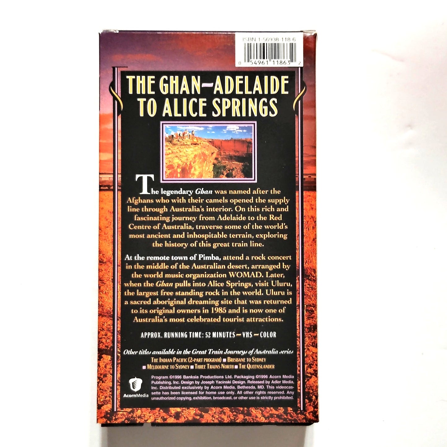 Great Train Journeys of Australia 5‑Tape VHS Boxed Set 1997 Travel Documentary
