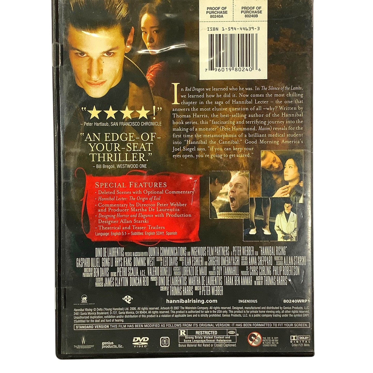 Hannibal Rising (Full Screen Edition DVD 2007) "R" 121  Minutes