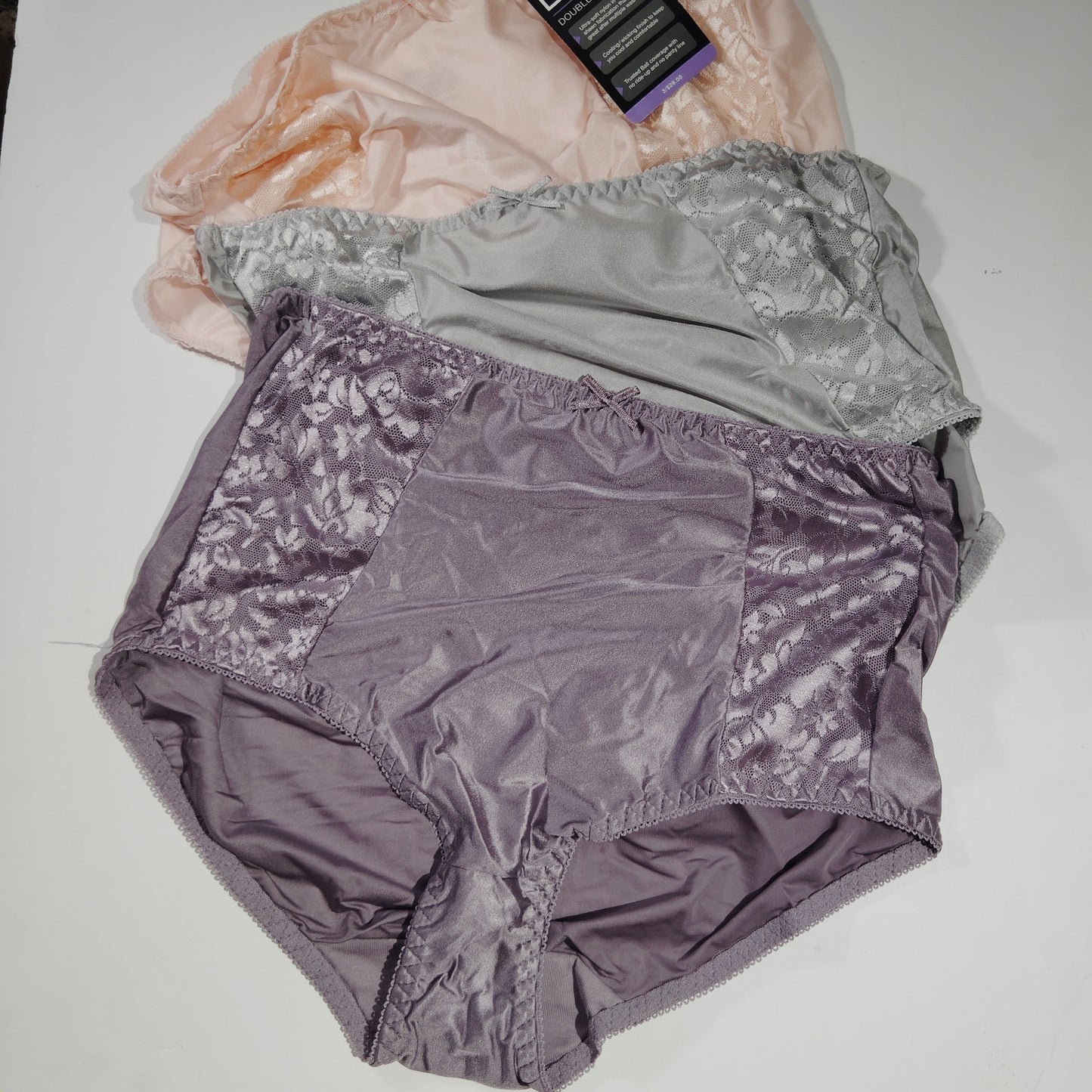 Bali Double Support Brief Panty Set – 3 Pack – Size L/7 - Multi-Colors