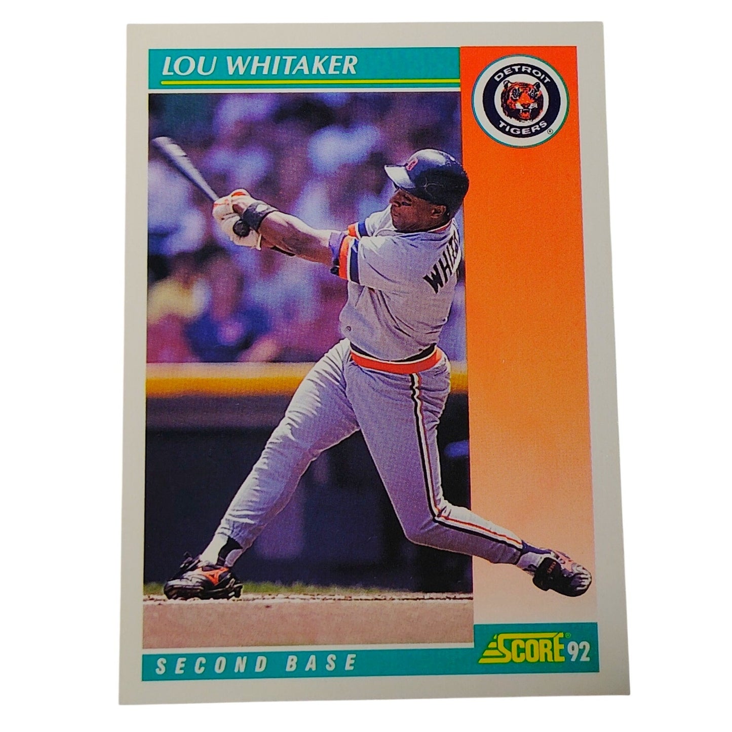 1992 Score Lou Whitaker #255 Detroit Tigers Second Baseman MLB Baseball NM